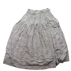 Tapestry Designs Vintage Plaid Pleated Midi Skirt Women's Size 10 Black White